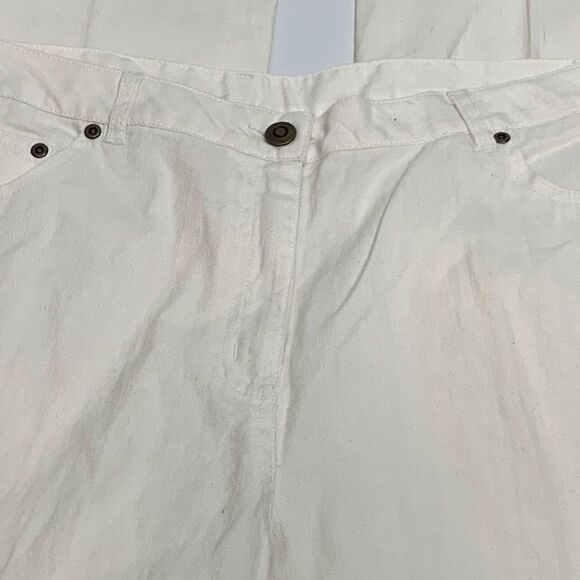 Ruby Rd. Classic Flat Front White Denim Jean - Picture 2 of 7